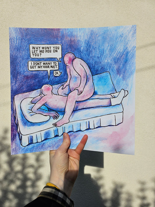 "I Don't Want To Get My Hair Wet" Print