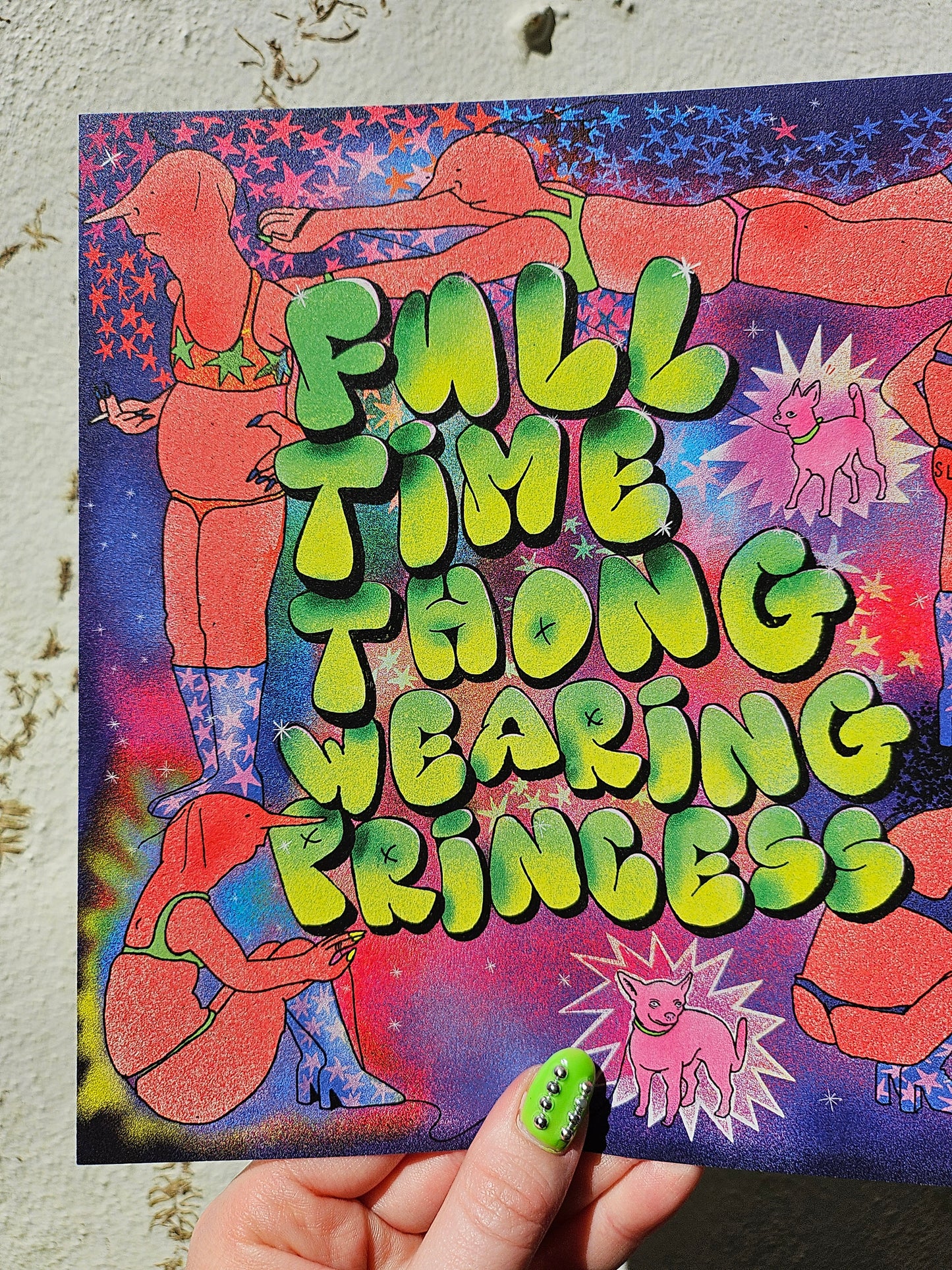 Full Time Thong Wearing Princess Artist Print
