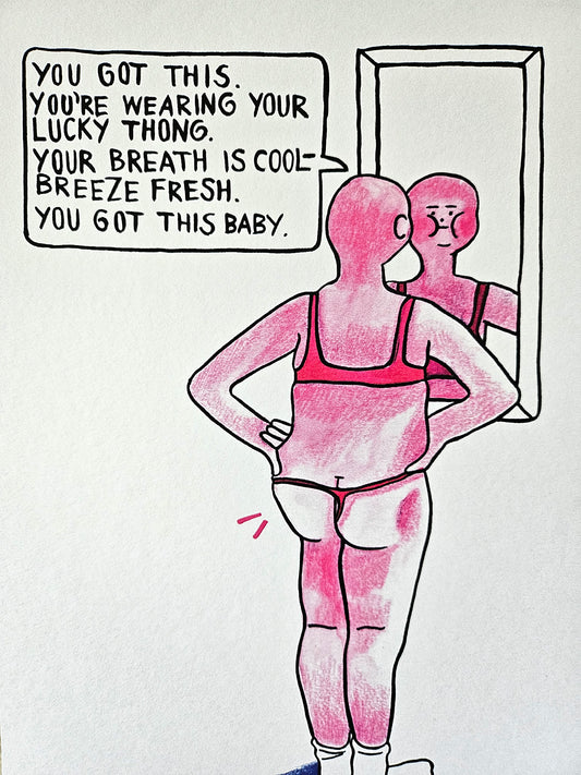 "Lucky Thong" Motivational Print