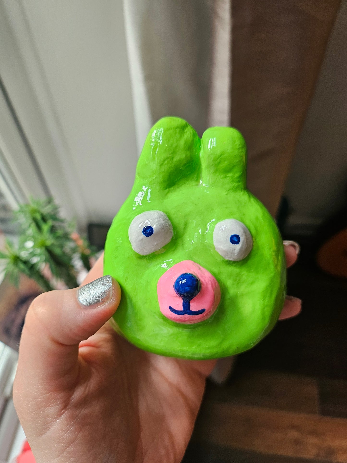 Bunny air-dry clay sculpture
