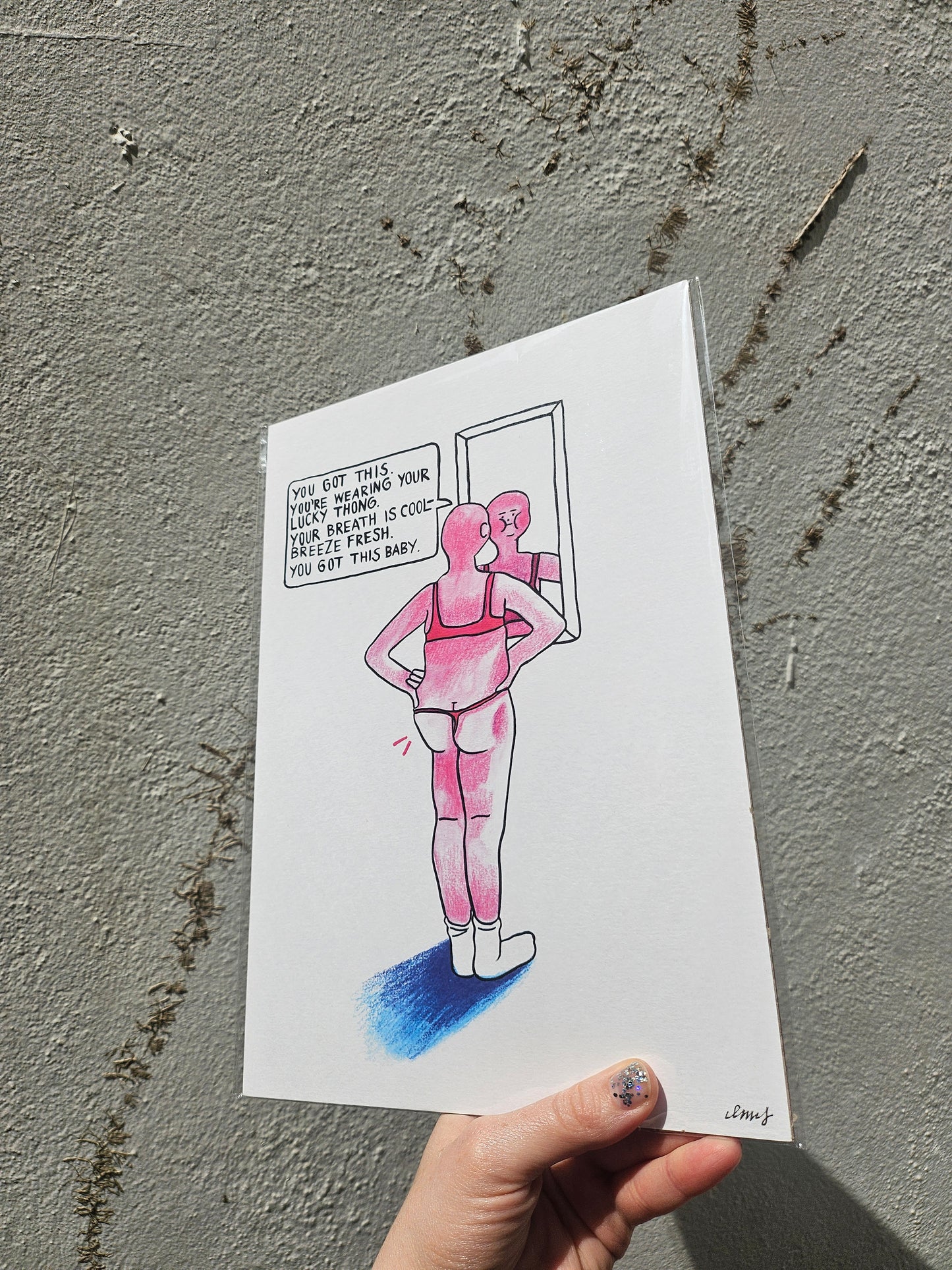 "Lucky Thong" Motivational Print