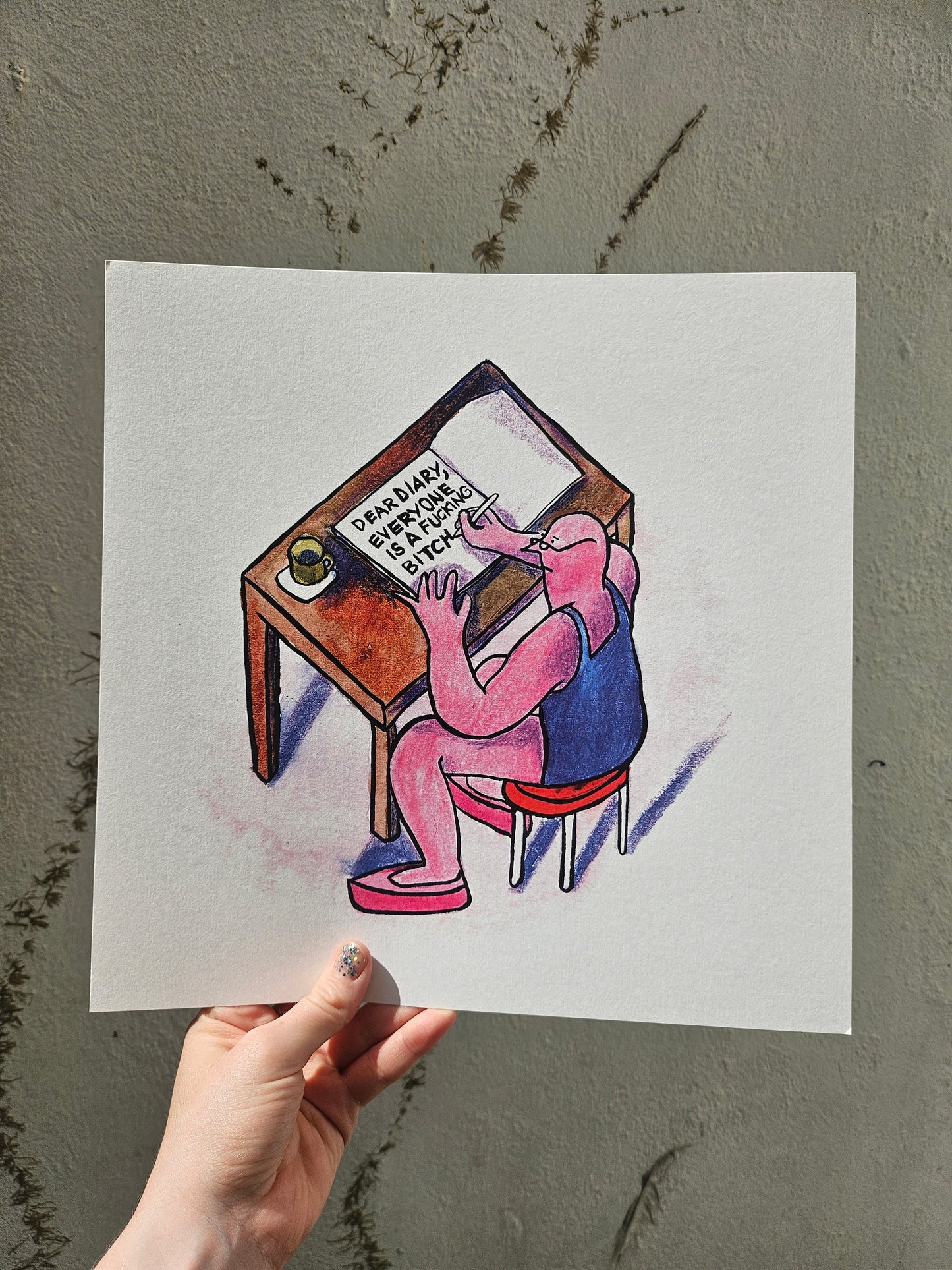 "Dear Diary" Artist Print By Louise McFarlane