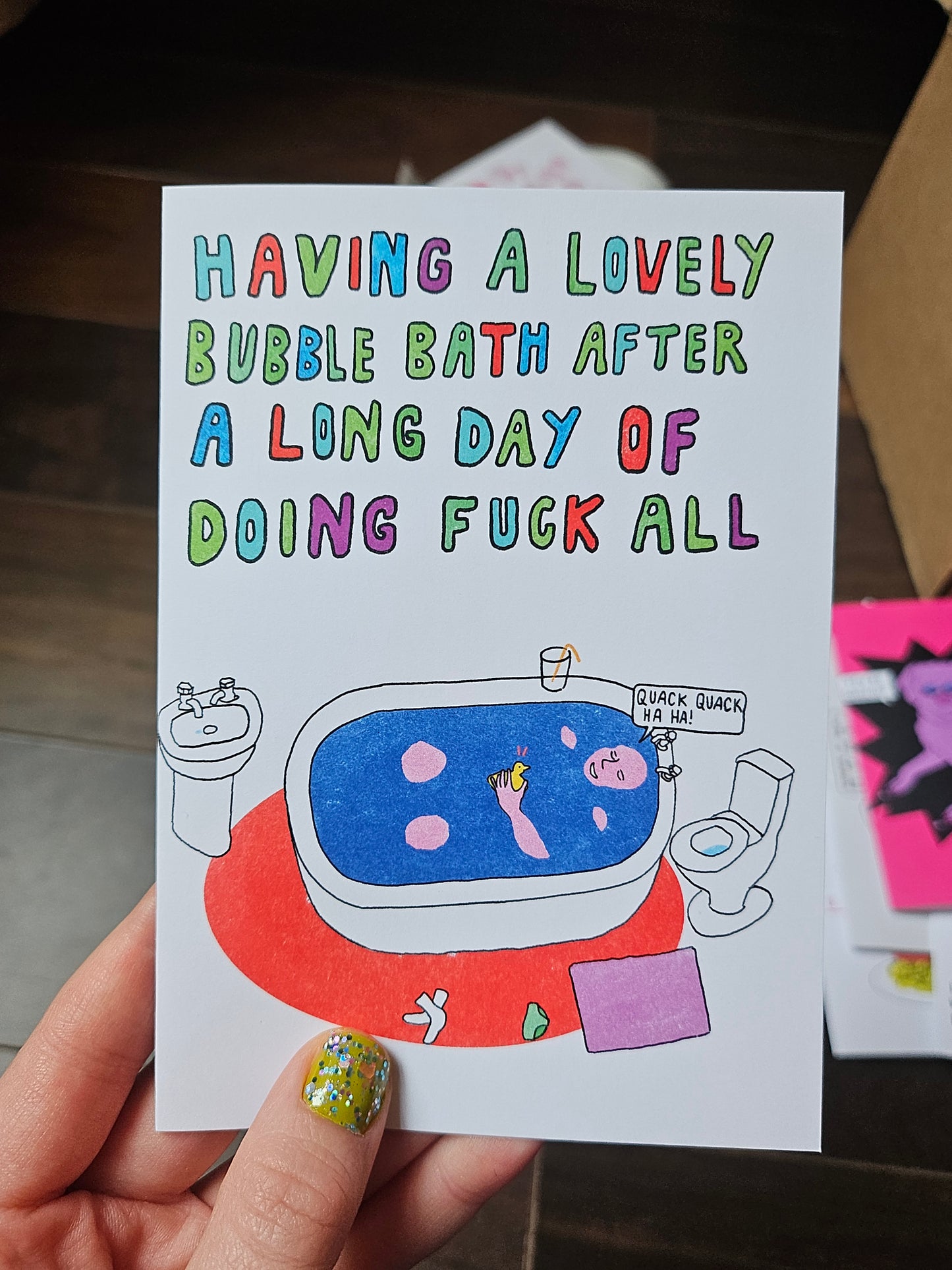 Lovely Bubble Bath Card