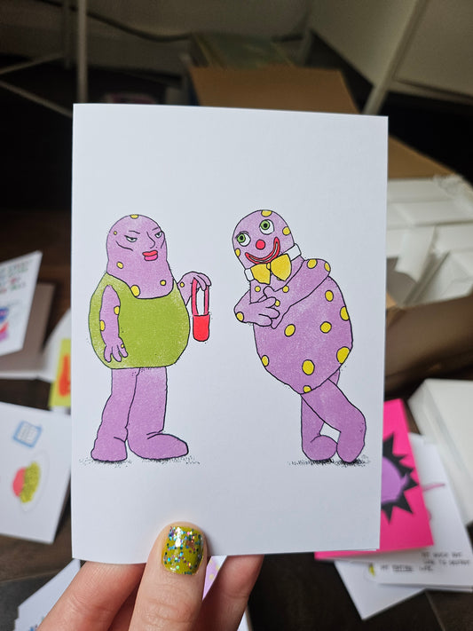 Blobby Crush Greeting Card