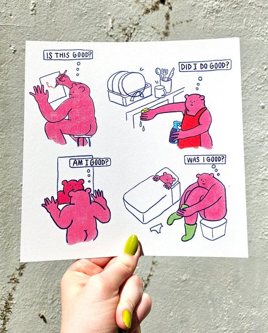Am I Good? Anxiety Comic Art Print