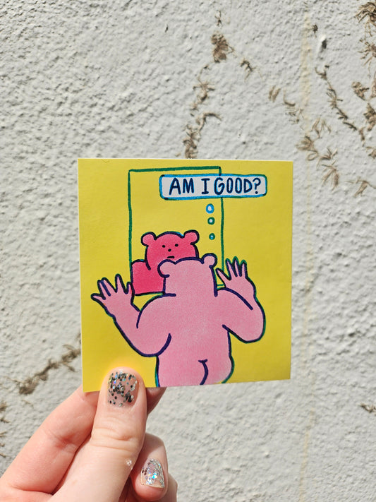 "Am I Good?" Comic Sticker by Louise McFarlane