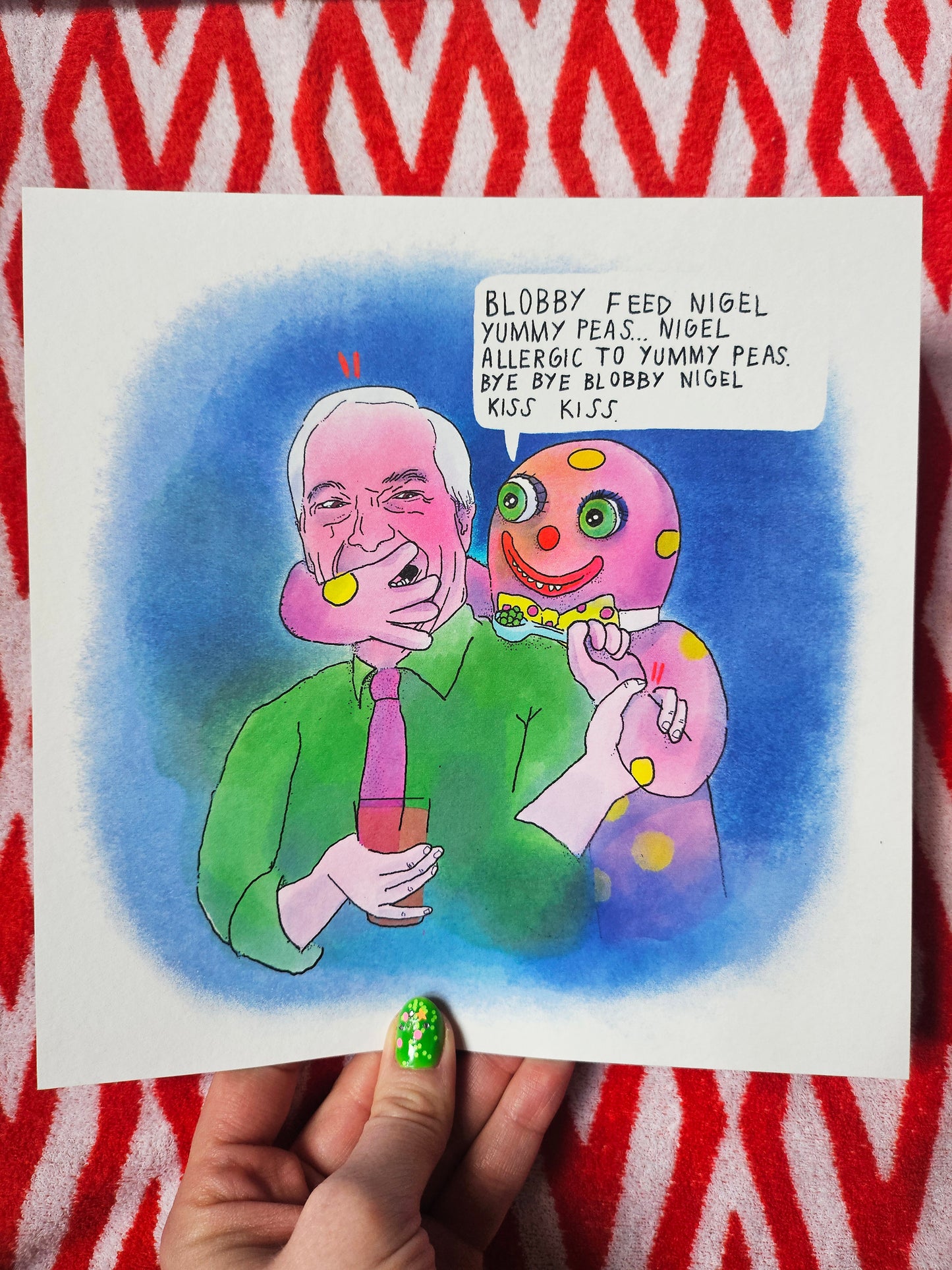 Blobby Nigel Print
