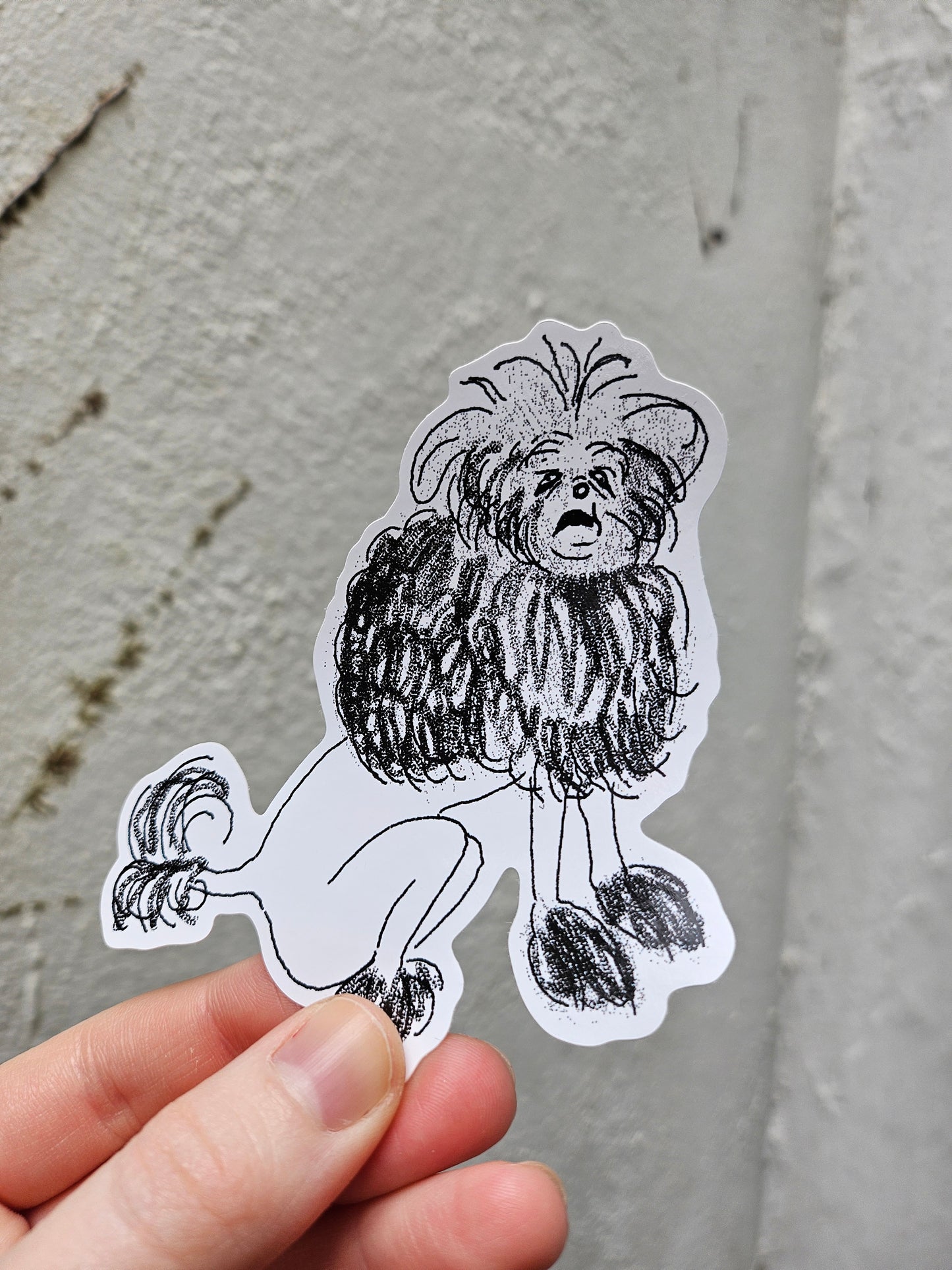 Senior Glam Dog Vinyl Sticker