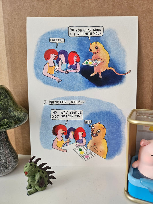 "Making Friends" A5 Art Print