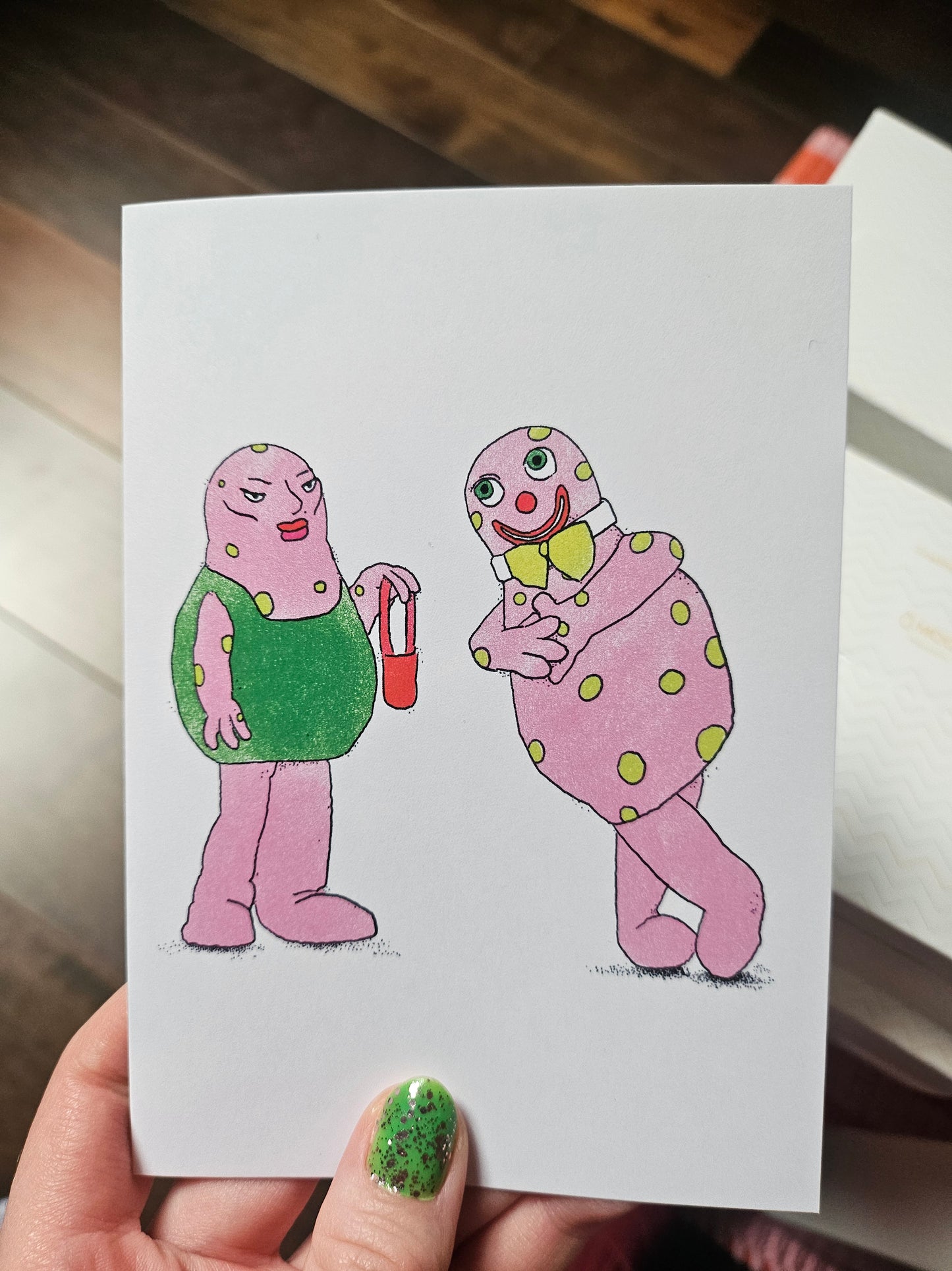 "Mr Blobby In Love" A6 Card