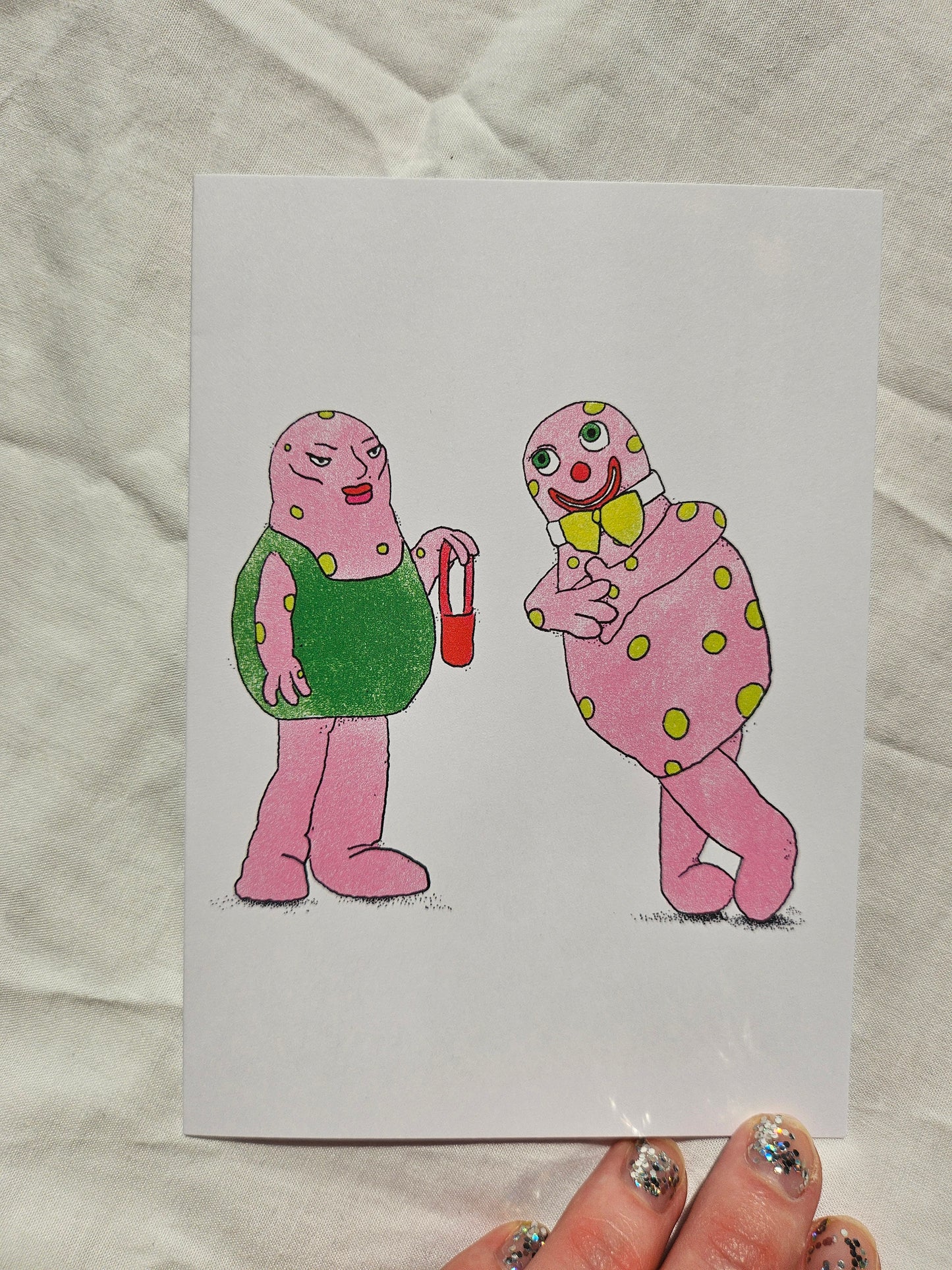 "Mr Blobby In Love" A6 Card