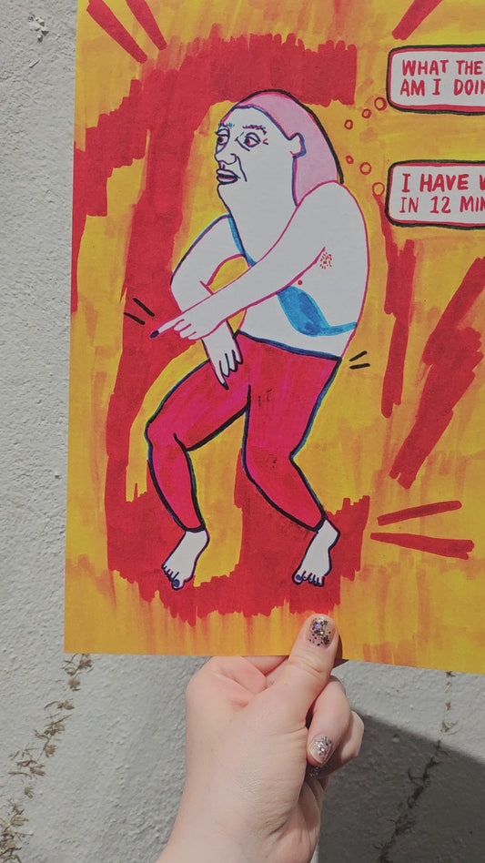 "I Have Work In 12 Minutes" A4 Print