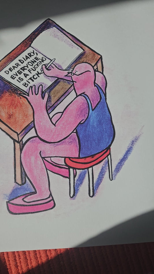 "Dear Diary" Artist Print By Louise McFarlane
