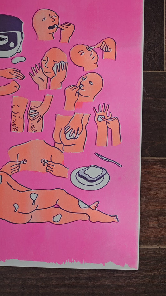 Vaseline A3 Riso print