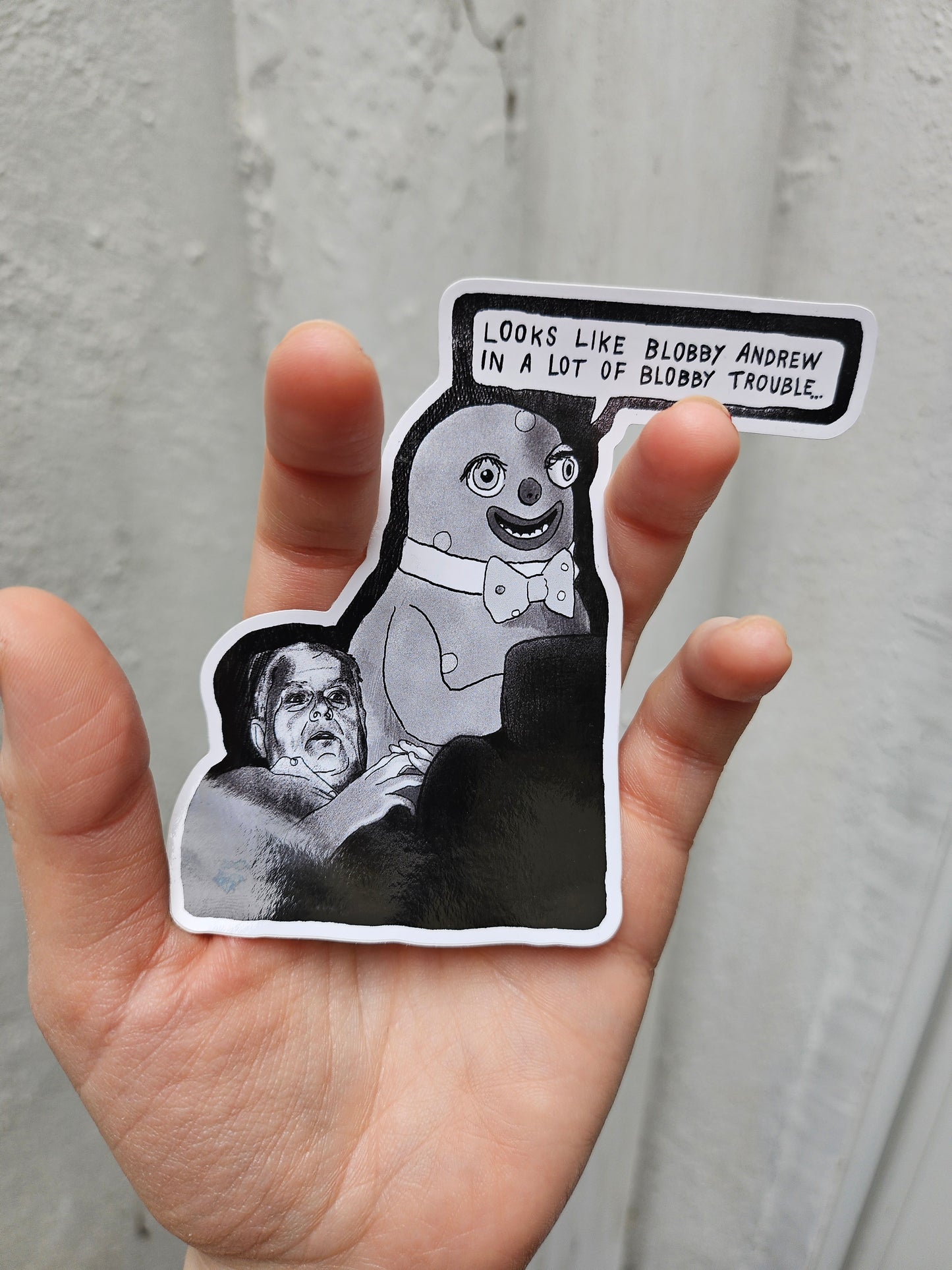 Blobby Andrew Sticker