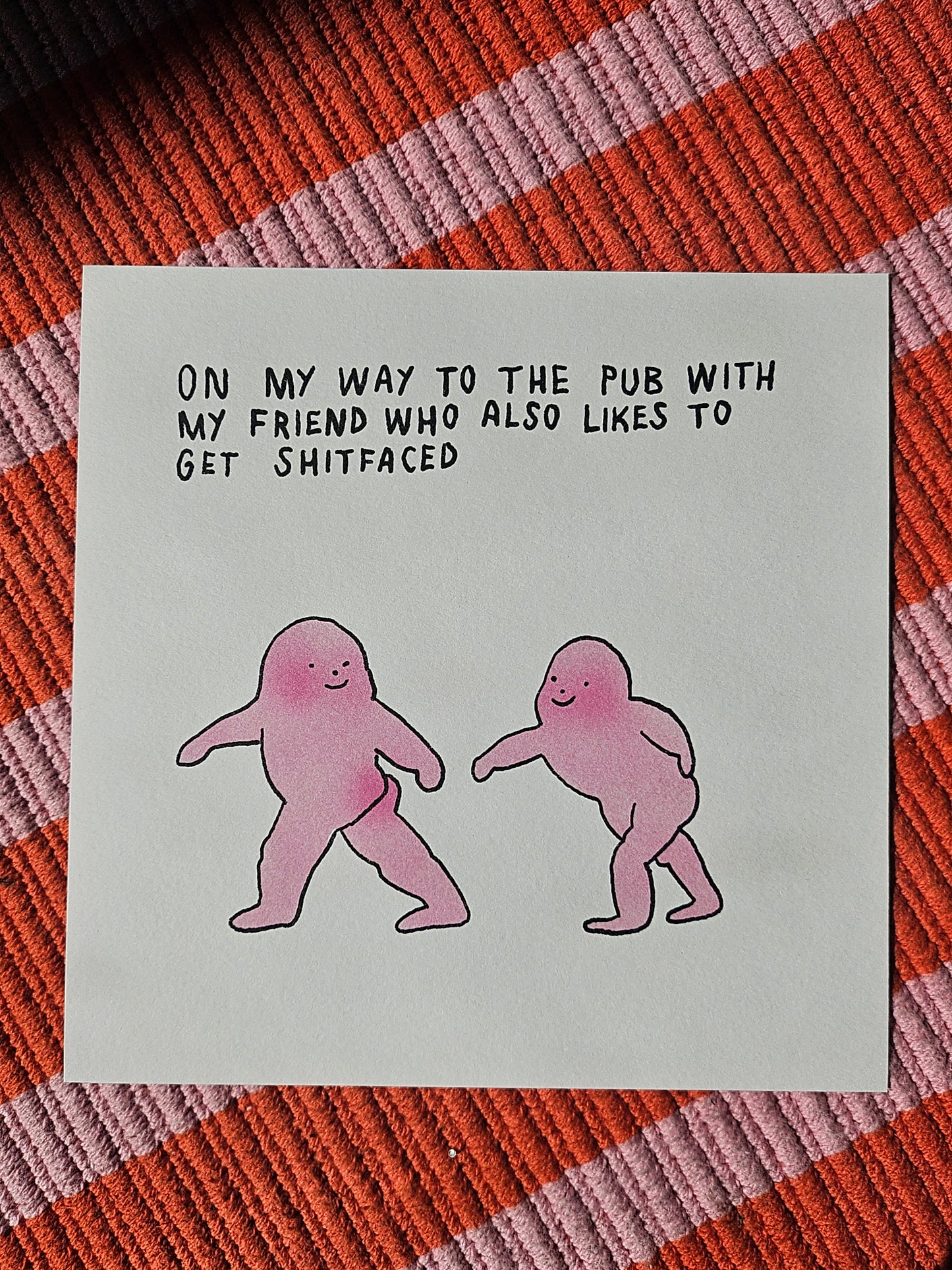 On My Way To The Pub - Art Print