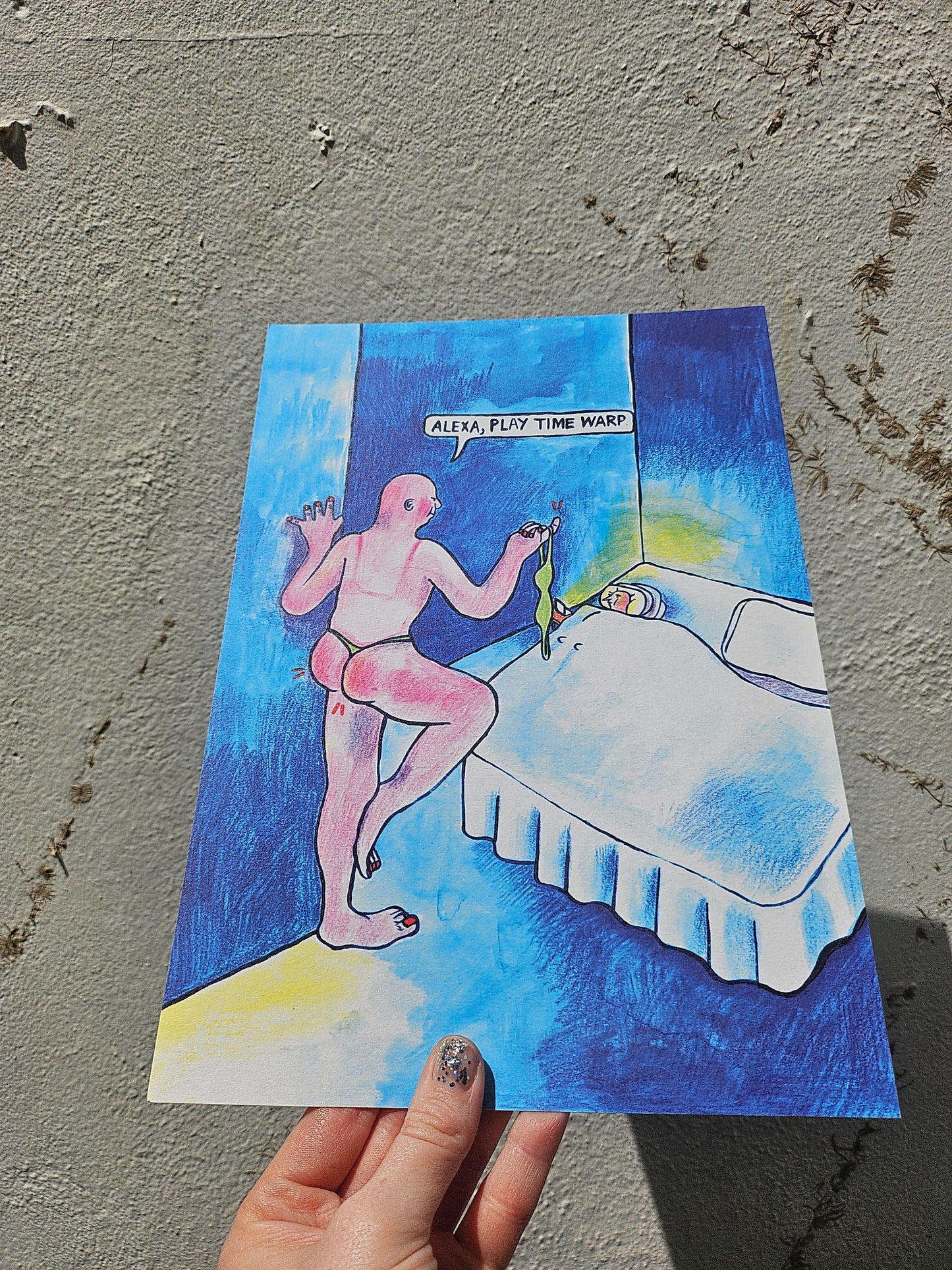 "Alexa, Play Time Warp" A4 Comic Print