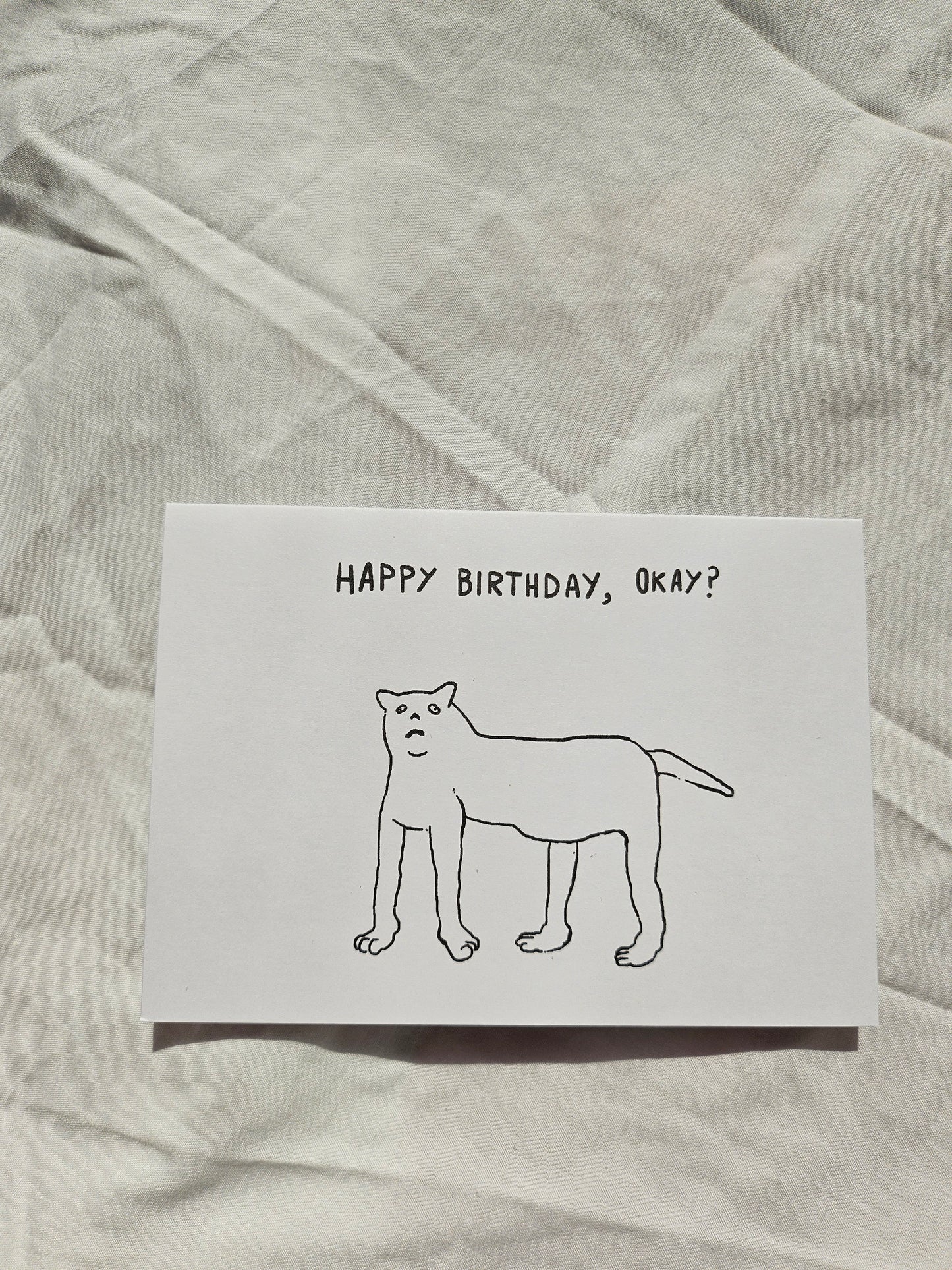 "Happy Birthday, Okay?" Birthday Card