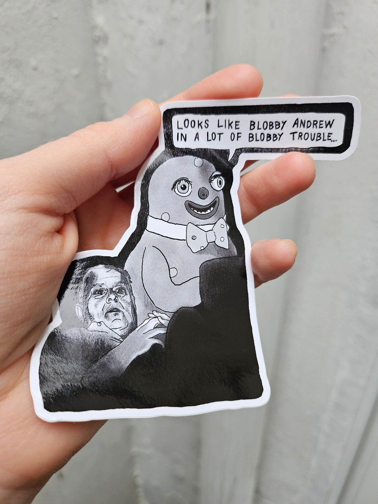 Blobby Andrew Sticker