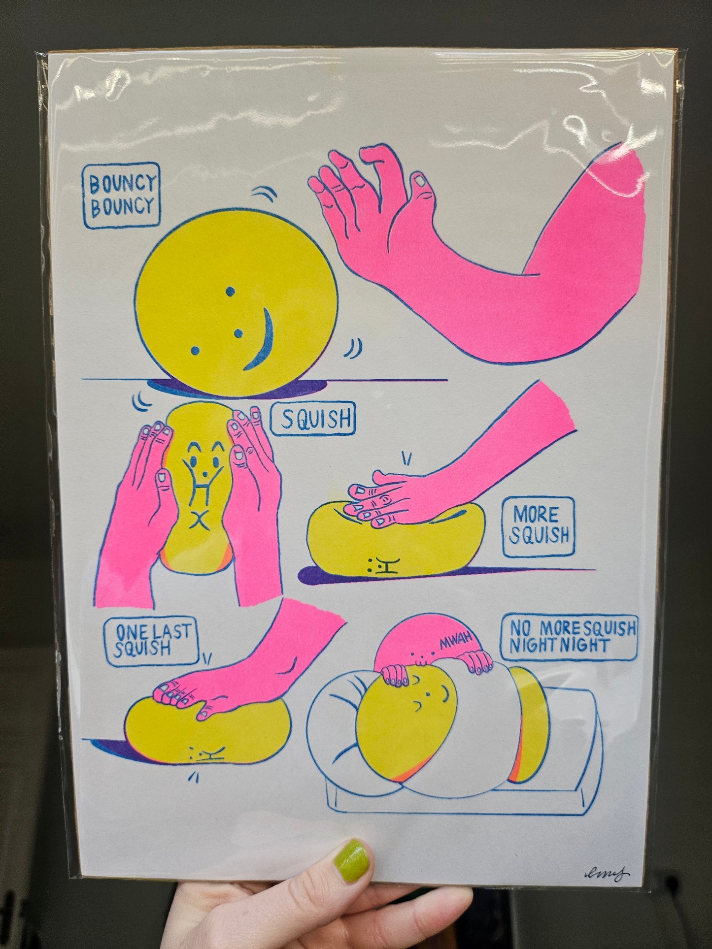 Bouncy Bouncy A4 Riso Print