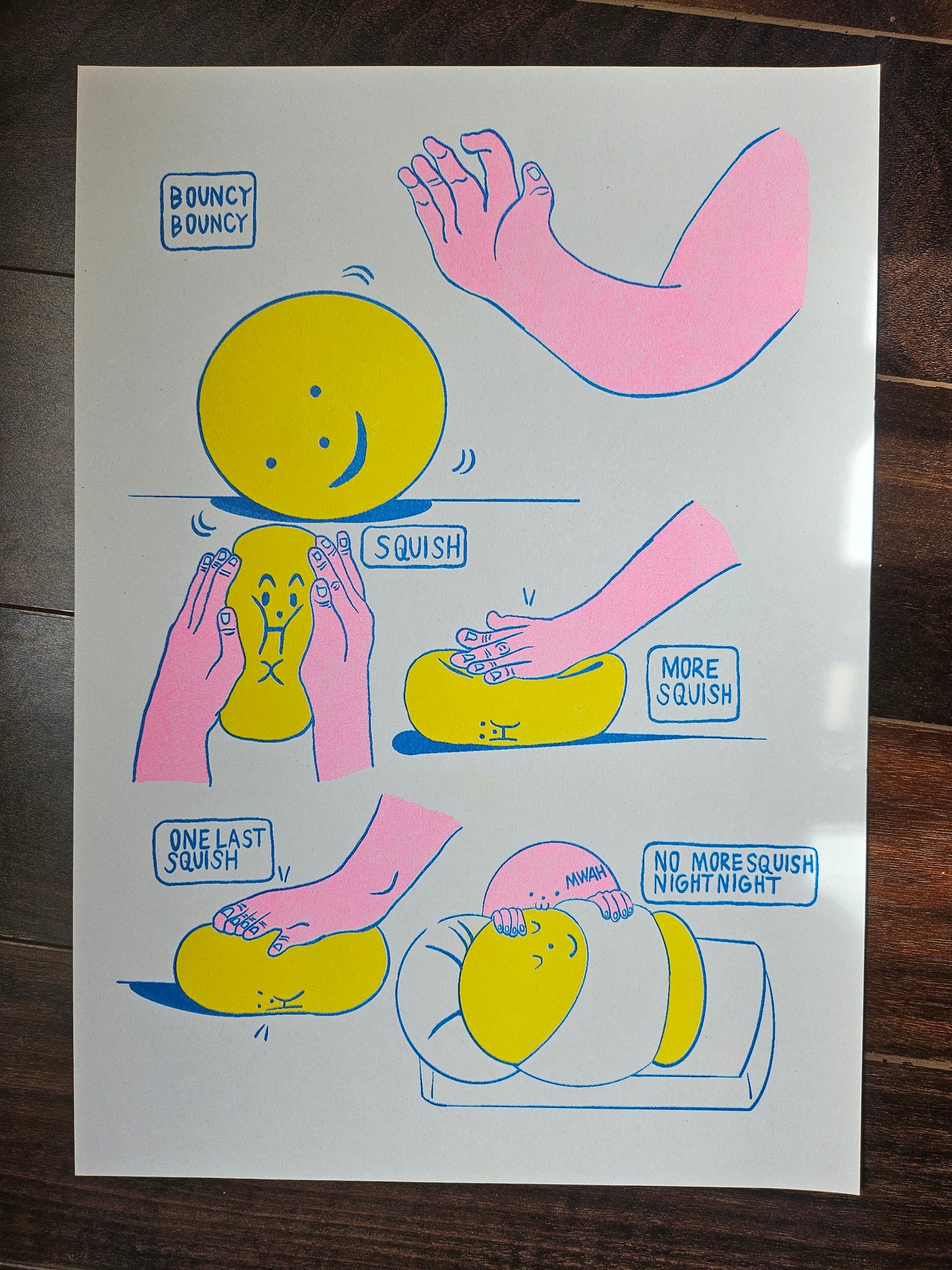 A3 Squish Riso Print