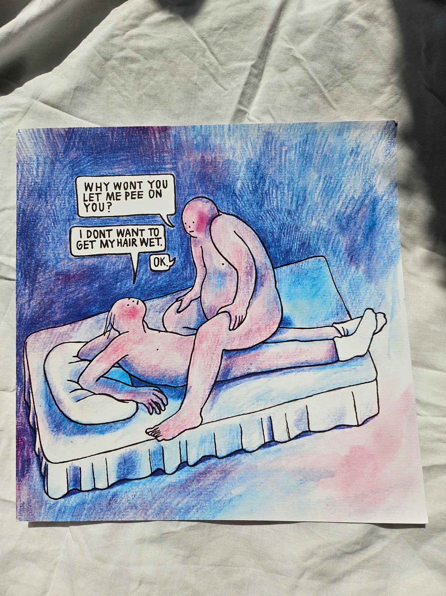 "I Don't Want To Get My Hair Wet" Print