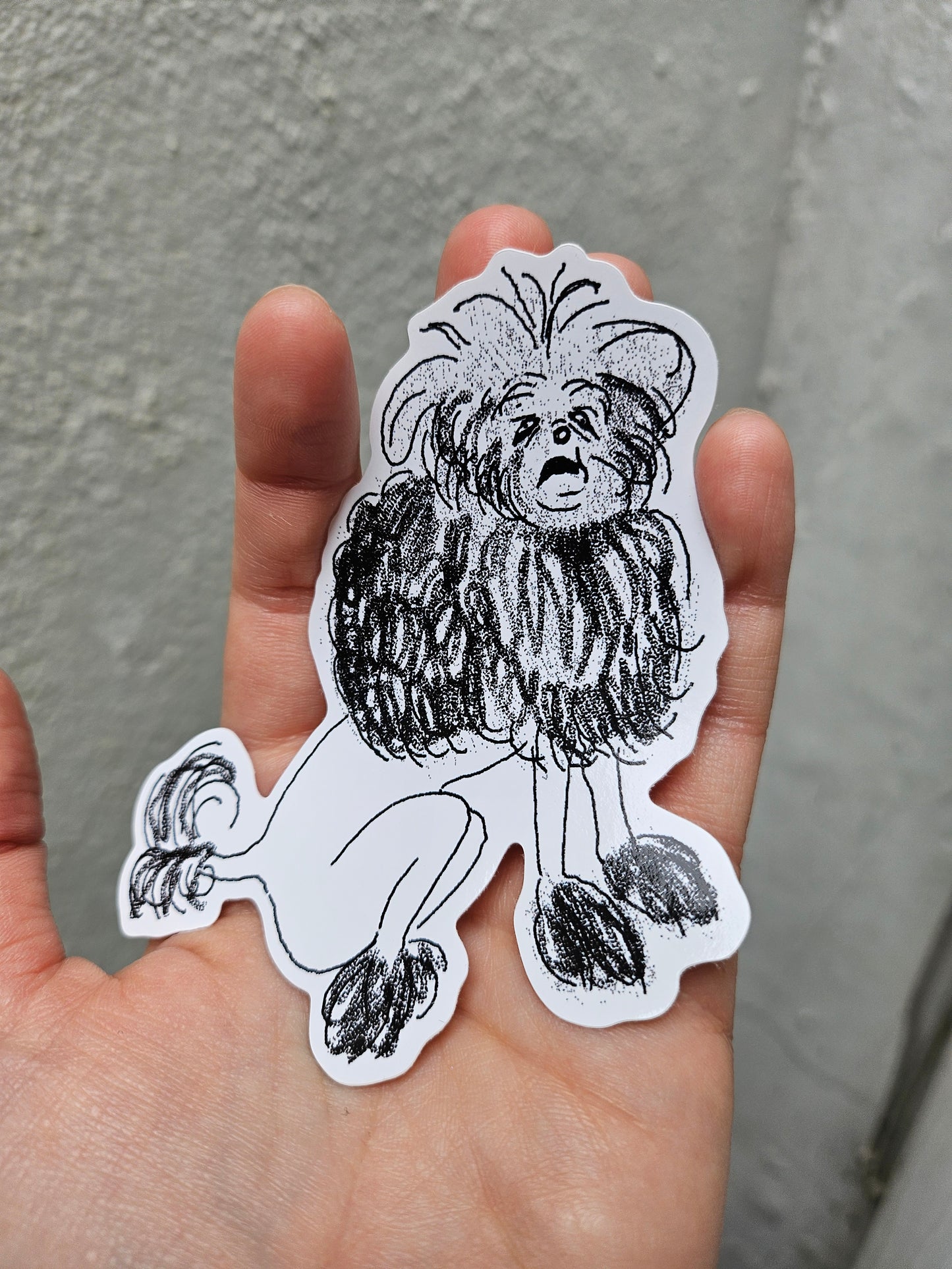 Senior Glam Dog Sticker