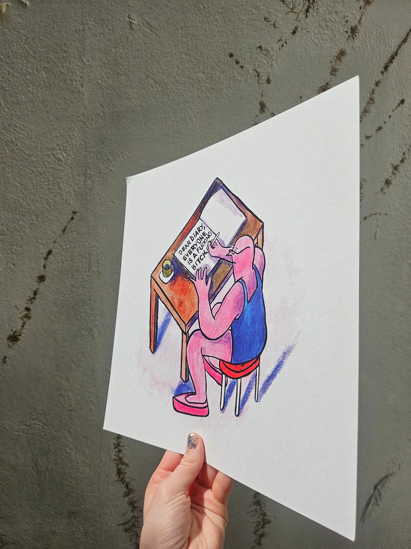 "Dear Diary" Artist Print By Louise McFarlane