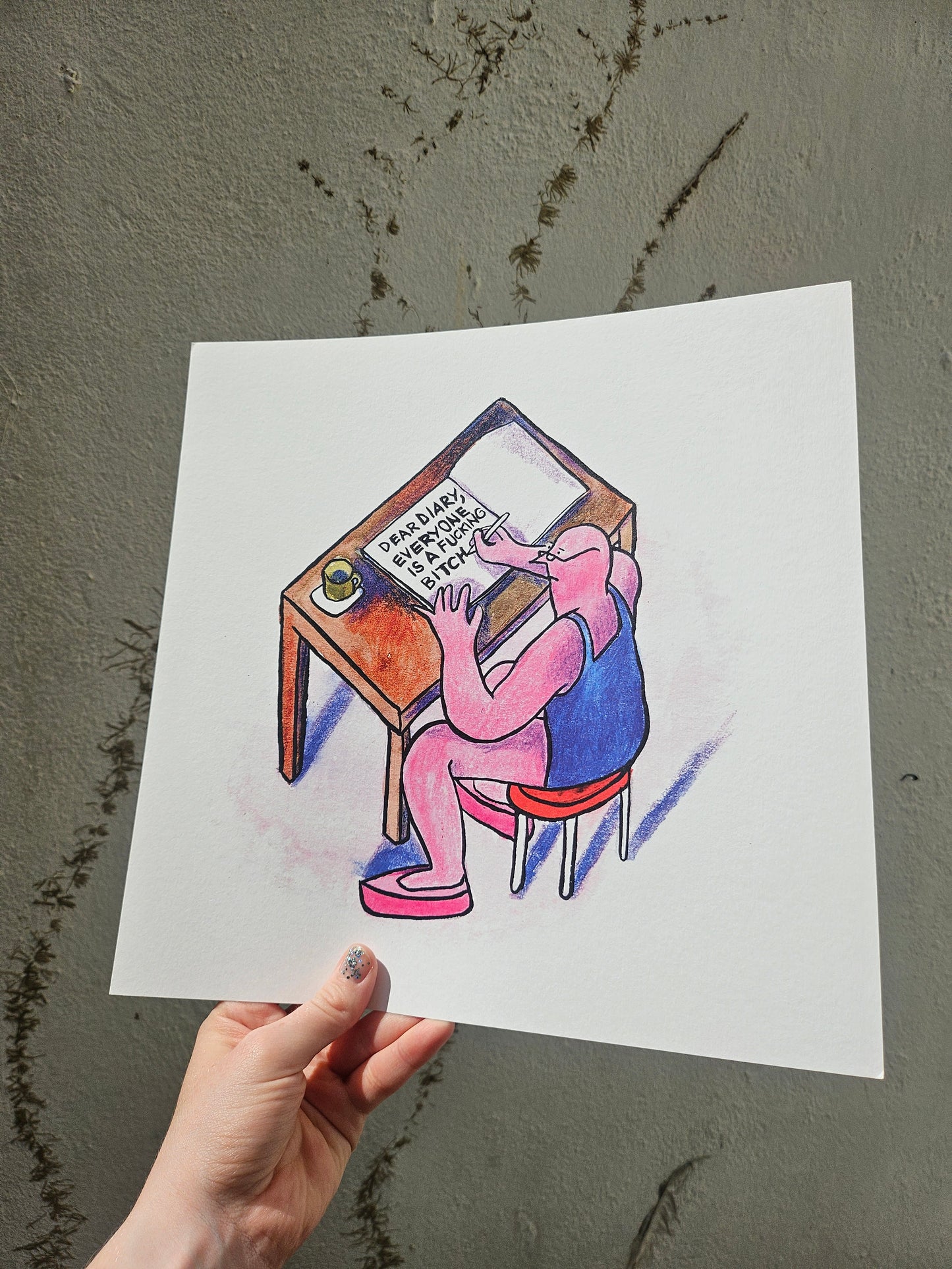 "Dear Diary" Artist Print By Louise McFarlane