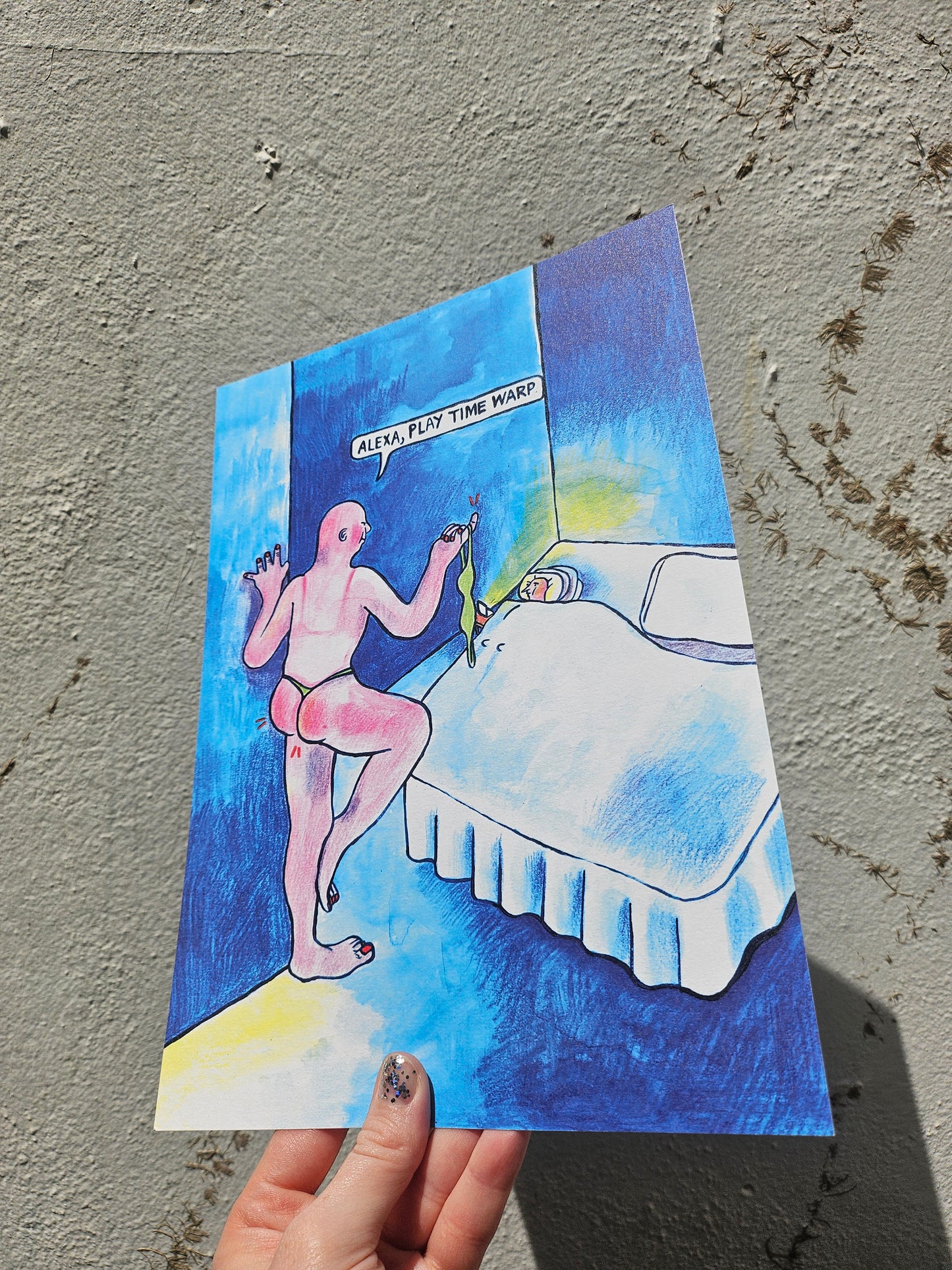 "Alexa, Play Time Warp" A4 Comic Print