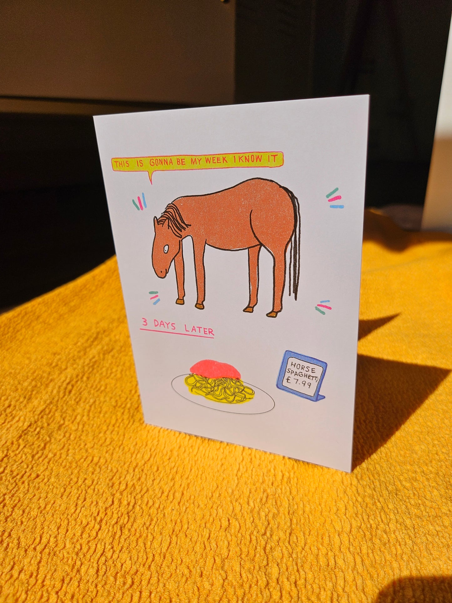 Horse Spaghetti A6 Card