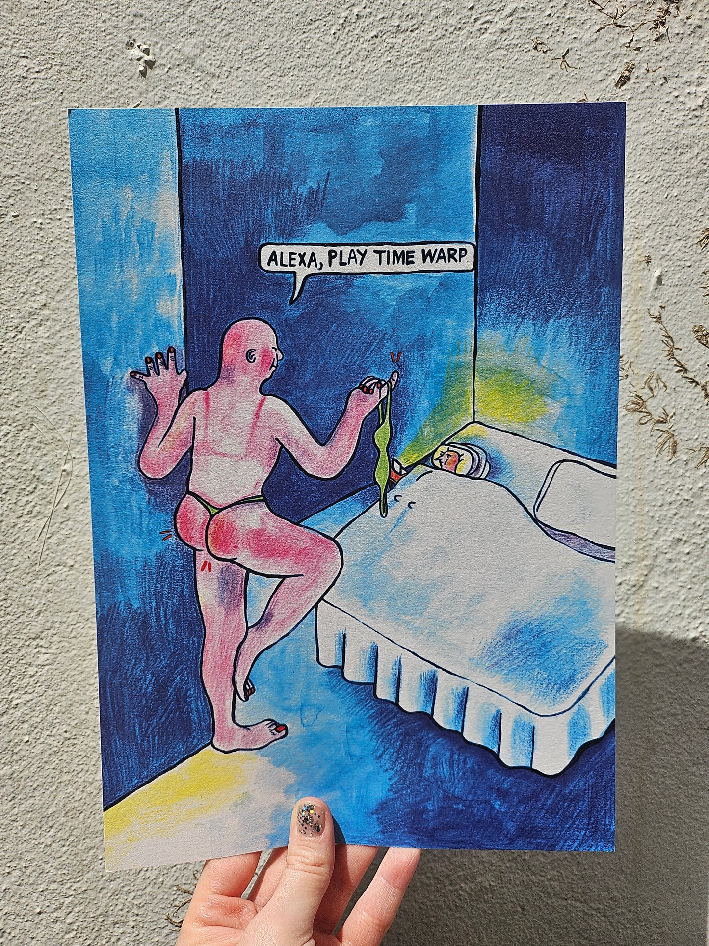 "Alexa, Play Time Warp" A4 Comic Print