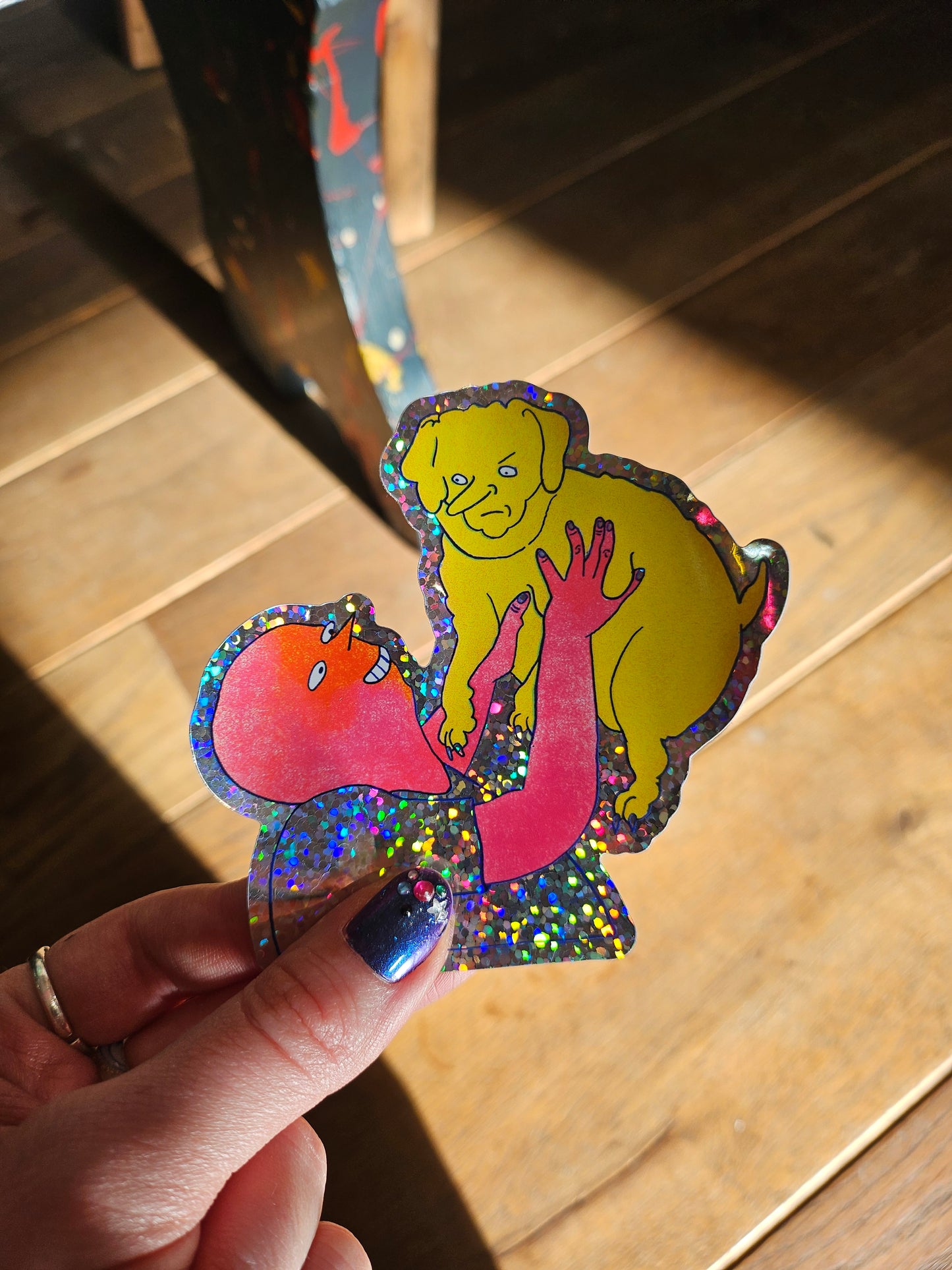 My Dog holographic sticker