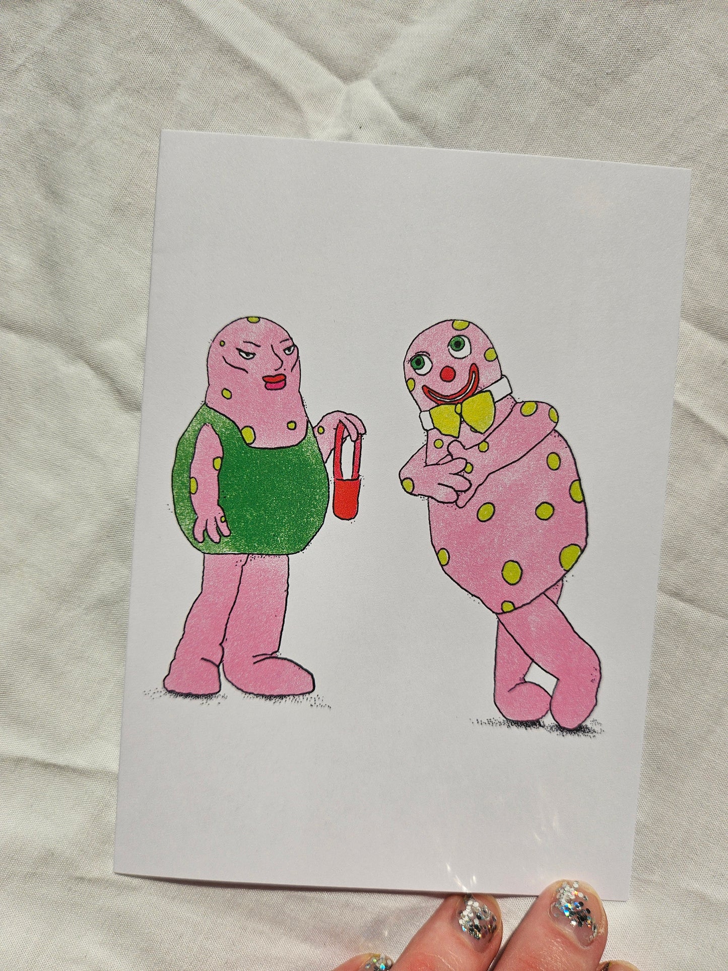 "Mr Blobby In Love" A6 Card