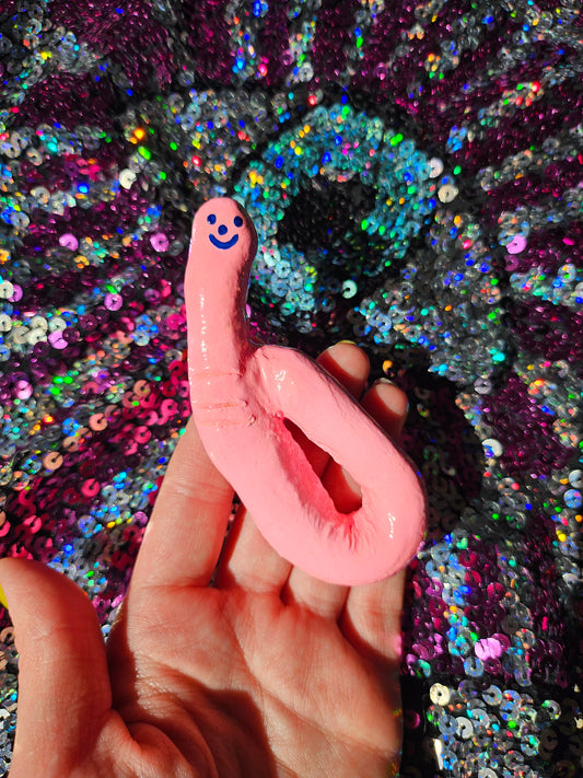 Worm air-dry sculpture