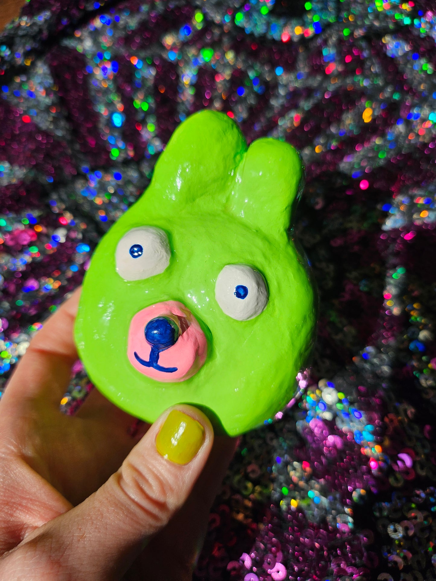 Bunny air-dry clay sculpture