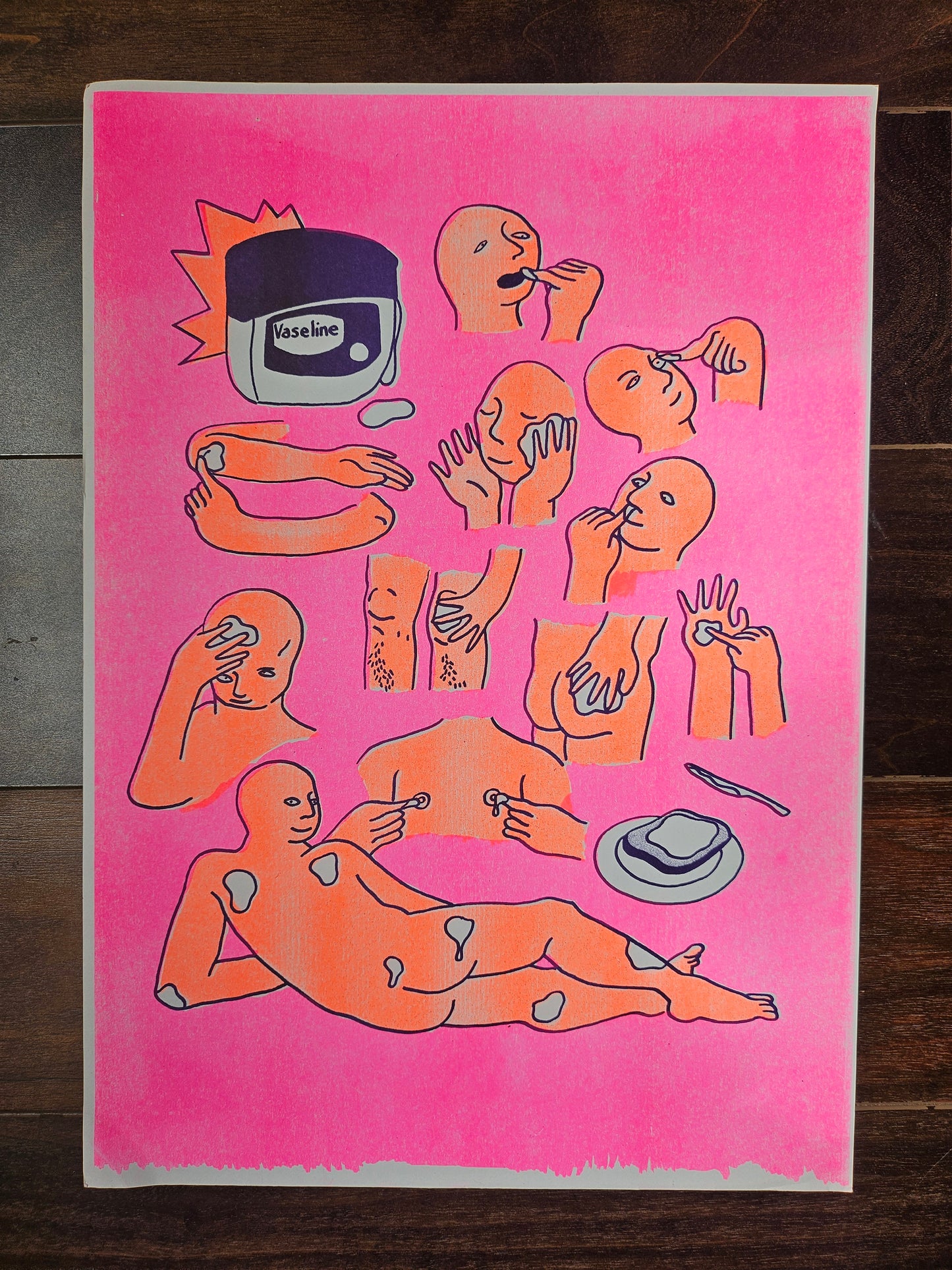 Vaseline A3 Riso print