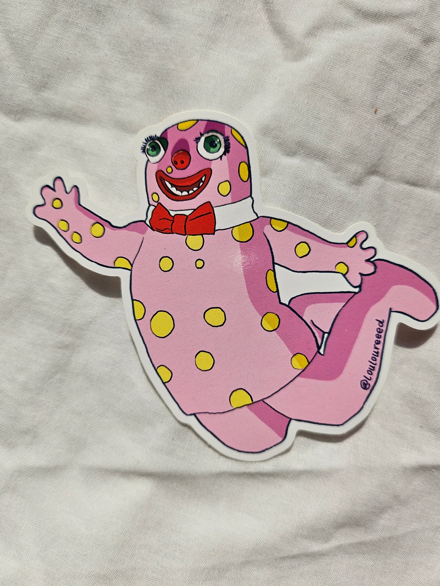 "Mr Blobby Flying" Vinyl Sticker