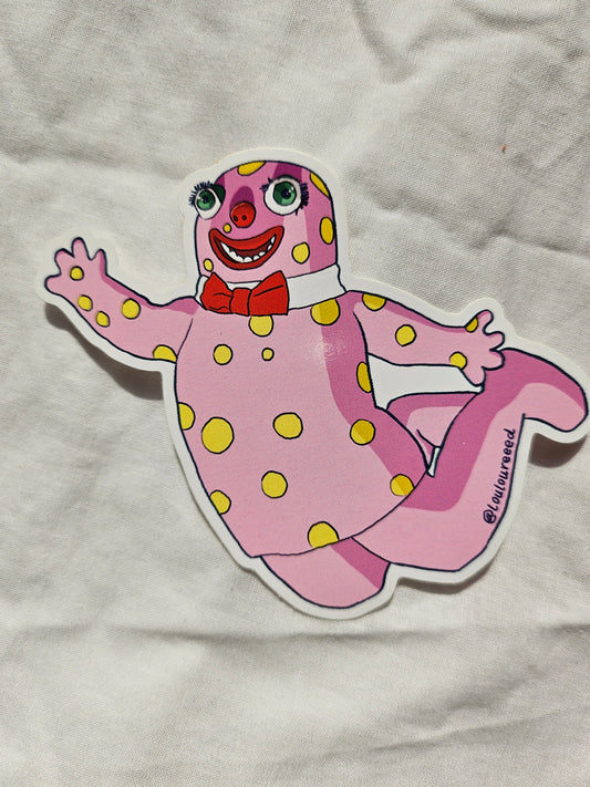 "Mr Blobby Flying" Vinyl Sticker