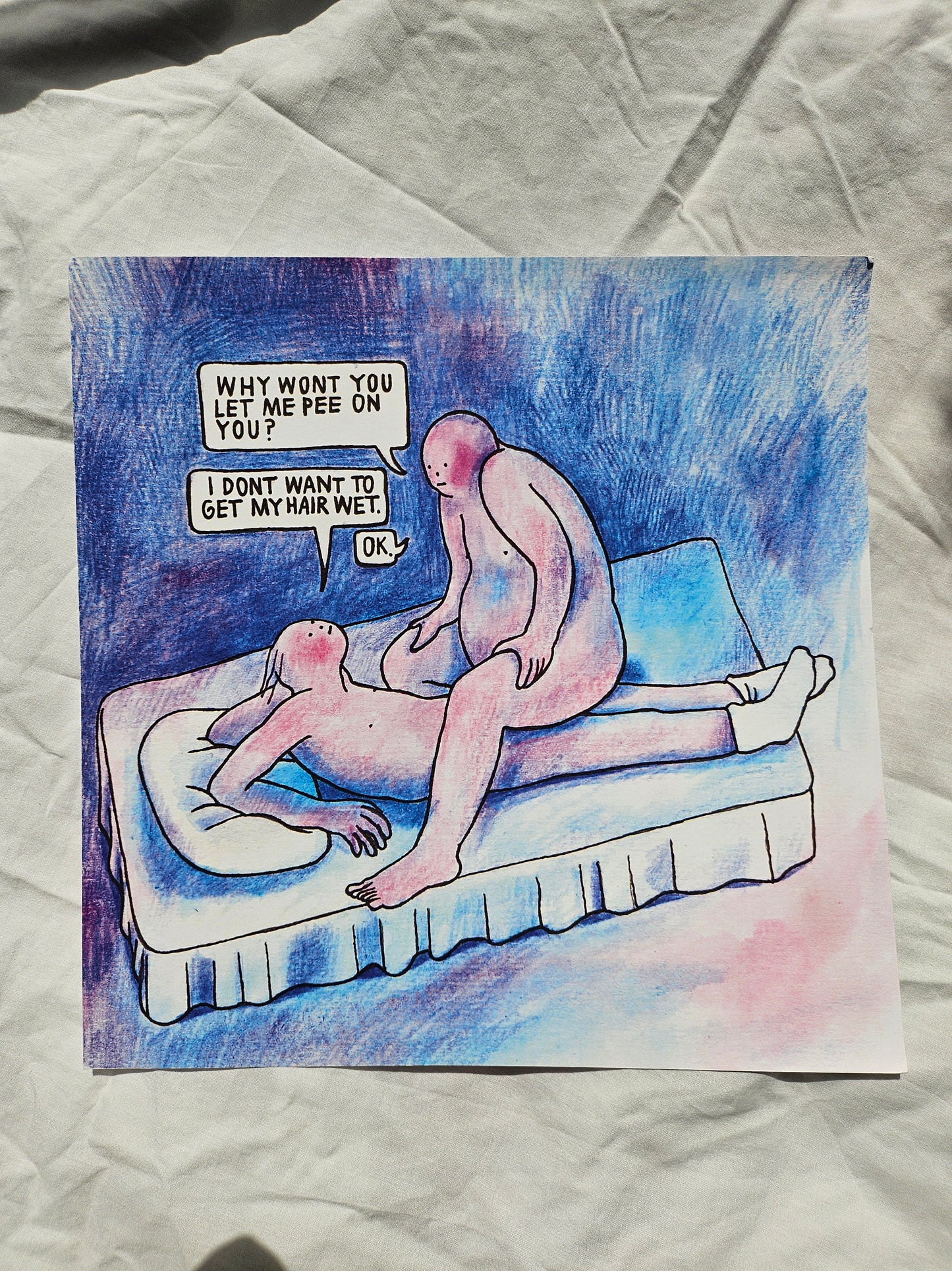 "I Don't Want To Get My Hair Wet" Print