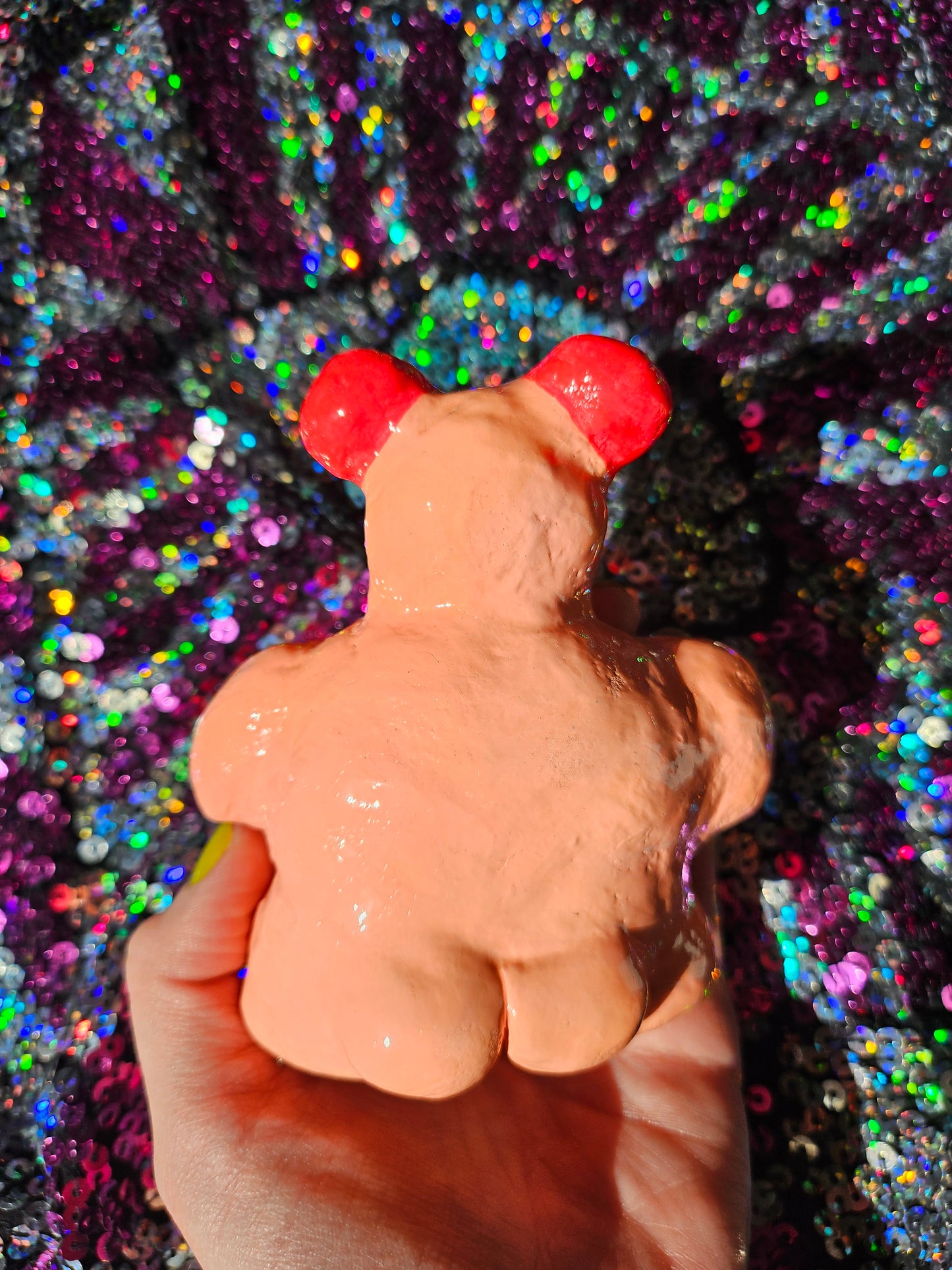 Bear air-dry clay sculpture