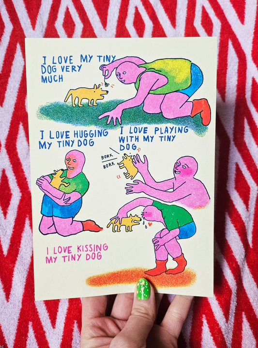 My Tiny Dog a5 Print