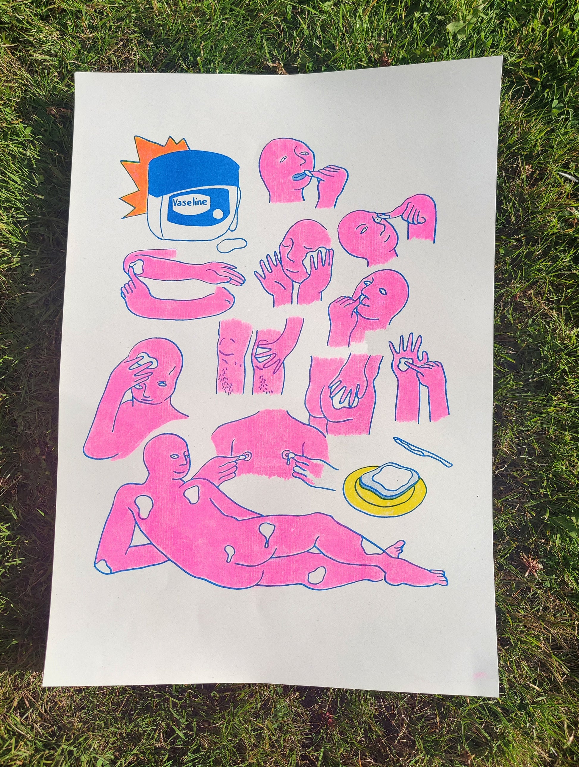 Vaseline A3 Riso print
