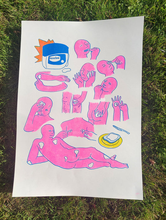 Vaseline A3 Riso print